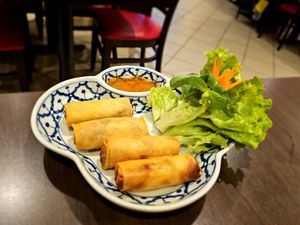 Vegan nems. at Muang Thai in Colmar