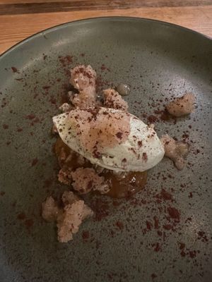 Taragon ice cream with Prosecco granita  at Mana  in Leavenworth