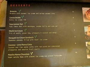 There's a vegan dessert option at Haibu in Sao Miguel