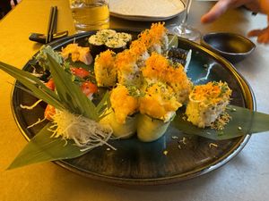 Big sushi plate  at Haibu in Sao Miguel