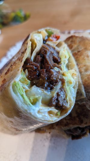 Inside the Cheesesteak Wrap at The Mustard Seed in Cerritos