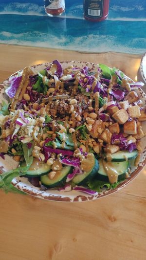 Peanut Satay veg bowl at The Mustard Seed in Cerritos