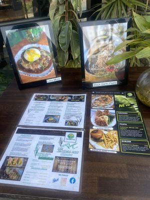 Exterior Had Menu w/Photos - Fully Vegan 🌱   at The Mustard Seed in Cerritos
