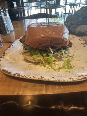 New oyster mushroom chikn sando  at The Mustard Seed in Cerritos