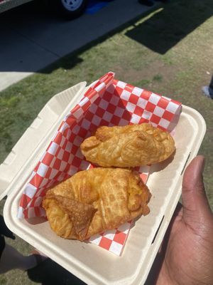 Macaroni egg rolls   at Golene's Vegan Kitchen in Murrieta