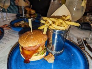 Vegan burger at Manahatta Sheffield in Sheffield