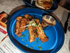 Enoki mushrooms at Manahatta Sheffield in Sheffield