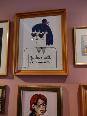 they have pretty art exhibited in the cafe at Bun Bakery in Krakow