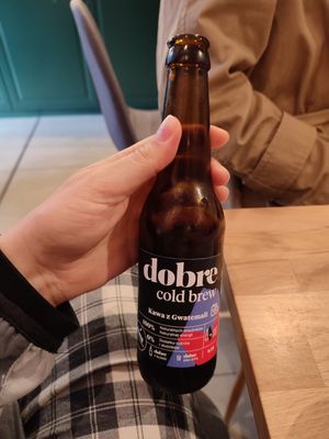 they sell various cold brew bottles at Bun Bakery in Krakow