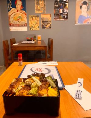 The Sauce Tofu Katsu Don which was absolutely fantastic! at Veg Japan ベジジャパン in Bangkok