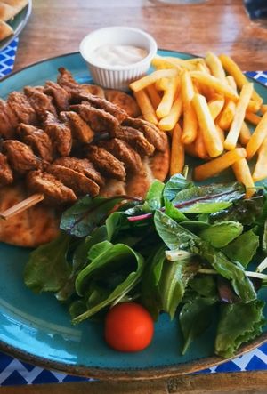 Souvlaki. Verry good. Just wanted something to dip the bread in. at Tásos in Zakynthos