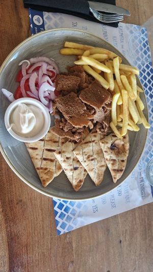 Vegan gyros   at Tásos in Zakynthos