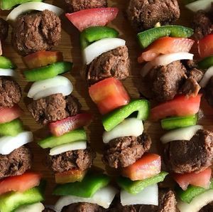 Espetinhos, como por exemplo o de proteína de soja at Acaiú in Londrina