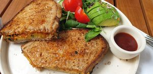 Gardener's Croque (vegan) at Le Pain Quotidien in Luxembourg City