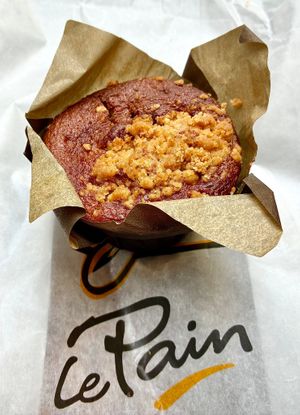 Breakfast muffin  at Le Pain Quotidien in Luxembourg City