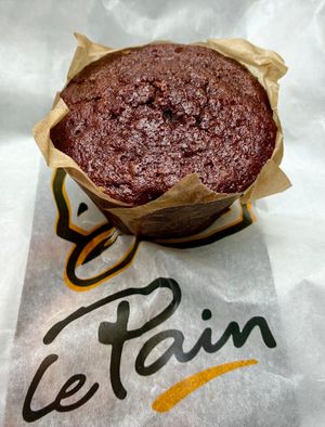 Chocolate muffin  at Le Pain Quotidien in Luxembourg City
