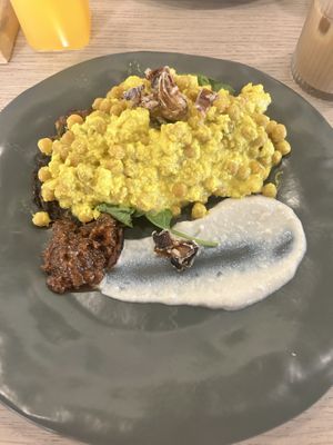 Chickpea scramble   at Elephant Shoe in Valletta
