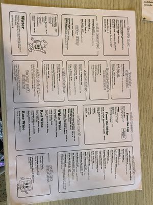 Menu  at Elephant Shoe in Valletta