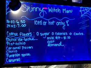 Skinny Witch Menu  at Roast The Dead Coffee in Yucaipa