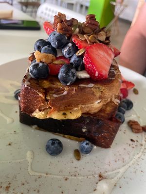 Cream cheese stuffed French toast  at Semilla by ConGreka  in San Juan