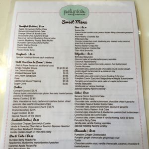 Sweet Menu at Petunia's Pies and Pastries in Portland