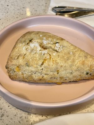 Cheddar herb scone (YUM!!!)  at Petunia's Pies and Pastries in Portland