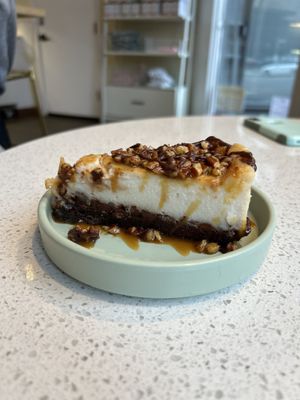 ‘Turtle’ Cheesecake (caramel & nuts)  at Petunia's Pies and Pastries in Portland