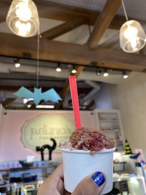 Vegan Strawberry 🍓 Crumble Ice Cream   at Petunia's Pies and Pastries in Portland