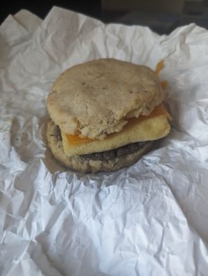 Breakfast sandwich at Petunia's Pies and Pastries in Portland