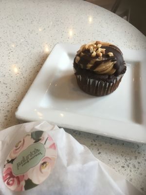 Chocolate peanut butter cupcake at Petunia's Pies and Pastries in Portland