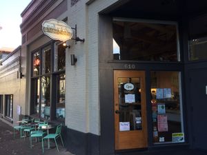 Street seen at Petunia's Pies and Pastries in Portland