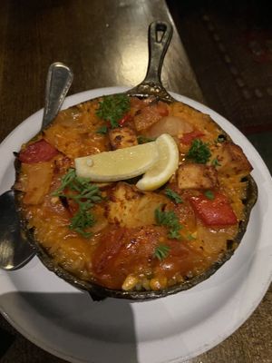 Tofu paella- this was fantastic   at BLK SHP in Swedesboro