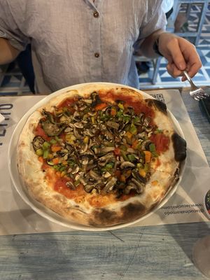 Vegetable pizza no mozzarella   at La Cucina  in 