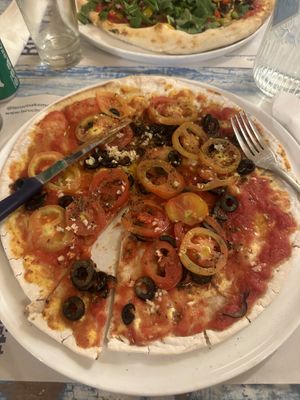 Gluten free Marinara + fresh tomatoes and olives   at La Cucina  in 