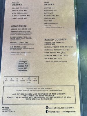 Smoothies available with almond milk, lots of drink options   at Garambullo in San Miguel De Allende