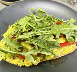Vegan avocado toast   at Garambullo in San Miguel De Allende