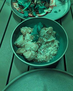 Potato salad at Mimi's Restaurant in Kakadu