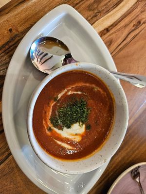 beetroot soup at The Veg Box Cafe - London in North West London