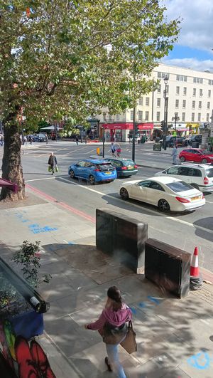 View from the top seating area at The Veg Box Cafe - London in North West London