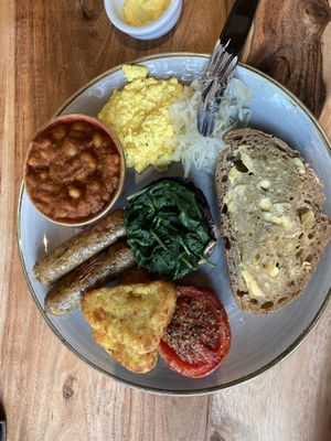 Full vegan breakfast  at The Veg Box Cafe - London in North West London