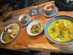 Fritters und Curry at The Veg Box Cafe - London in North West London