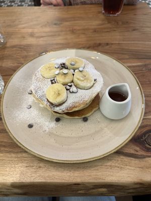 Banana choc pancakes   at The Veg Box Cafe - London in North West London