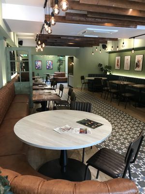 Upstairs seating area   at The Veg Box Cafe - London in North West London