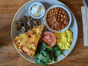 Breakfast frittata at The Veg Box Cafe - London in North West London