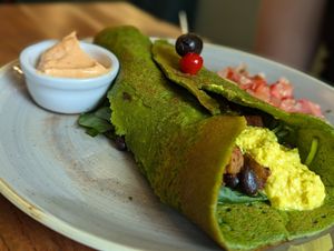 Breakfast burrito at The Veg Box Cafe - London in North West London