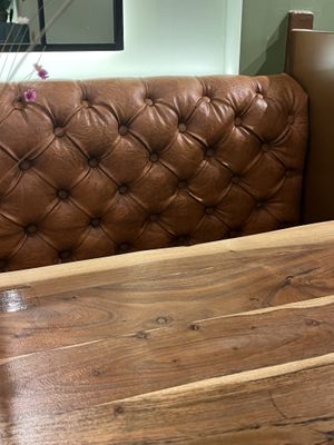 Leather sofas  at The Veg Box Cafe - London in North West London