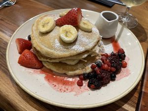 Fluffy pancakes  at The Veg Box Cafe - London in North West London