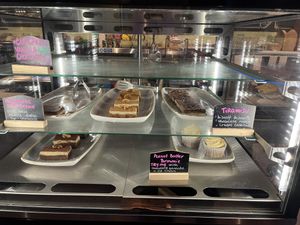 Pastry case  at The Veg Box Cafe - London in North West London