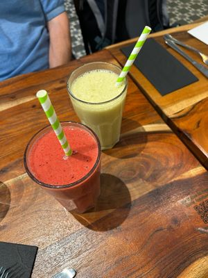 Gold and Berry splash smoothie at The Veg Box Cafe - London in North West London