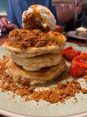 Biscoff banana pancakes at The Veg Box Cafe - London in North West London